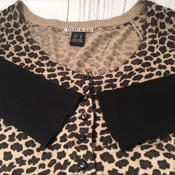 MAC & JAC | Leopard Print Sweater Dress or Duster - Picture 6 of 8